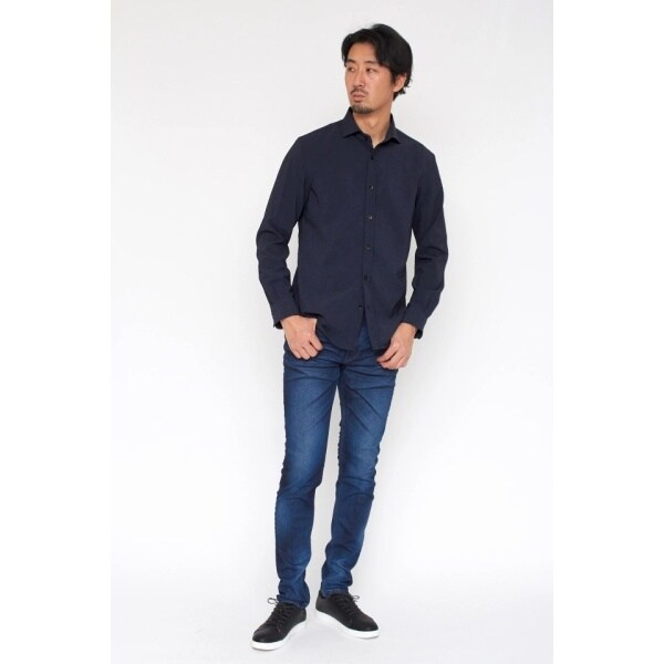ハイストリート（HIGH STREET）/HIGH STREET∴シック＆シンドライストレッチカッタウェイシャツ_3