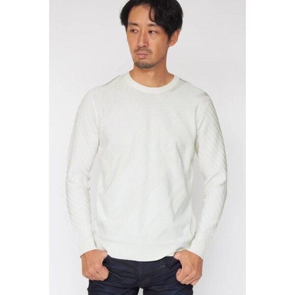 ハイストリート（HIGH STREET）/HIGH STREET∴キカリンクスコンビクルーネックニット