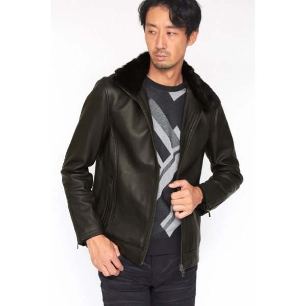 ハイストリート（HIGH STREET）/HIGH STREET∴ラビットファーカラー 