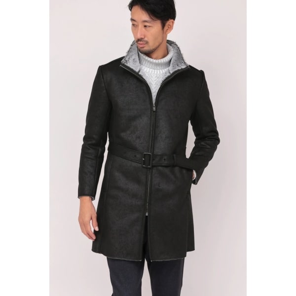 ハイストリート（HIGH STREET）/HIGH STREET∴フェイクムートンスタンドコート