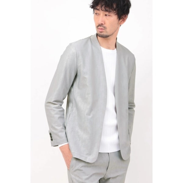 ハイストリート（HIGH STREET）/HIGH STREET∴4WAYブラッシュジャガードノーカラージャケット