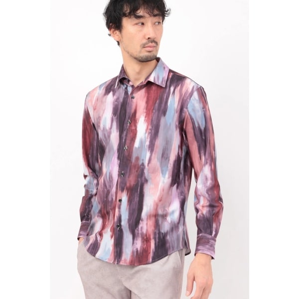 ハイストリート（HIGH STREET）/HIGH STREET∴ハイテンションFlow paintingプリントシャツ_1