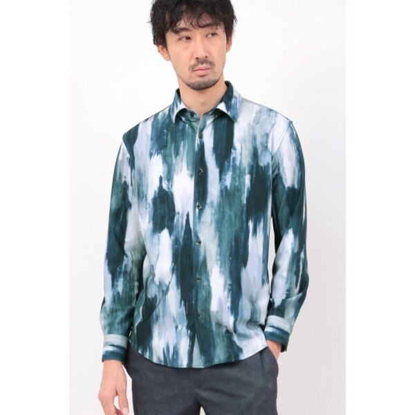 ハイストリート（HIGH STREET）/HIGH STREET∴ハイテンションFlow paintingプリントシャツ_2