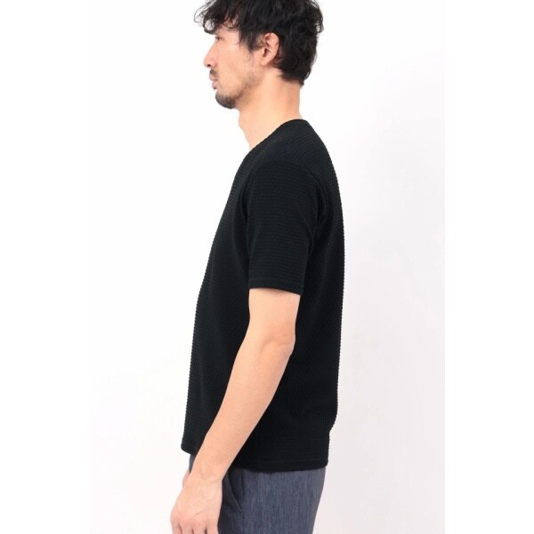 ハイストリート(HIGH STREET)/HIGH STREET∴RIPAトライアングルモノグラムVネック半袖カットソー ハイストリート(HIGH STREET)/HIGH STREET∴RIPAトライアングルモノグラムVネック半袖カットソー