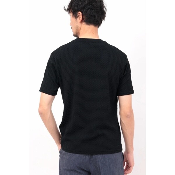 ハイストリート(HIGH STREET)/HIGH STREET∴RIPAトライアングルモノグラムVネック半袖カットソー ハイストリート(HIGH STREET)/HIGH STREET∴RIPAトライアングルモノグラムVネック半袖カットソー