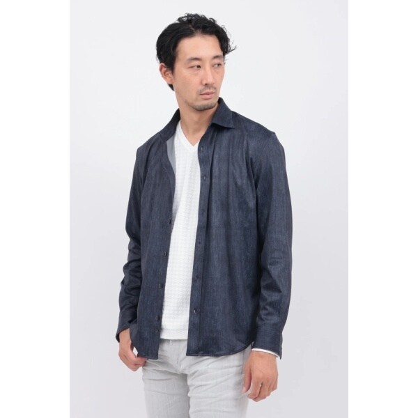 ハイストリート（HIGH STREET）/COOLハイテンションデニムプリントカッタウェイSH