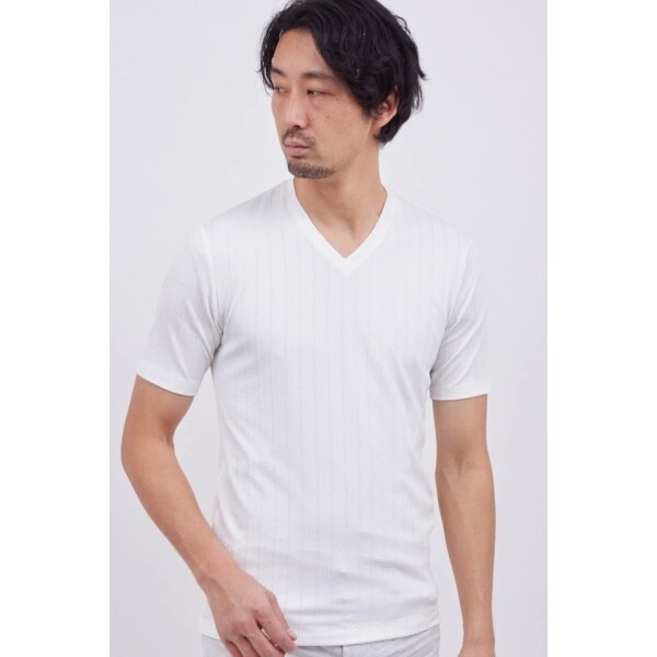 ハイストリート(HIGH STREET)/HIGH STREET∴リネアJQハンソデVネック ハイストリート(HIGH STREET)/HIGH STREET∴リネアJQハンソデVネック