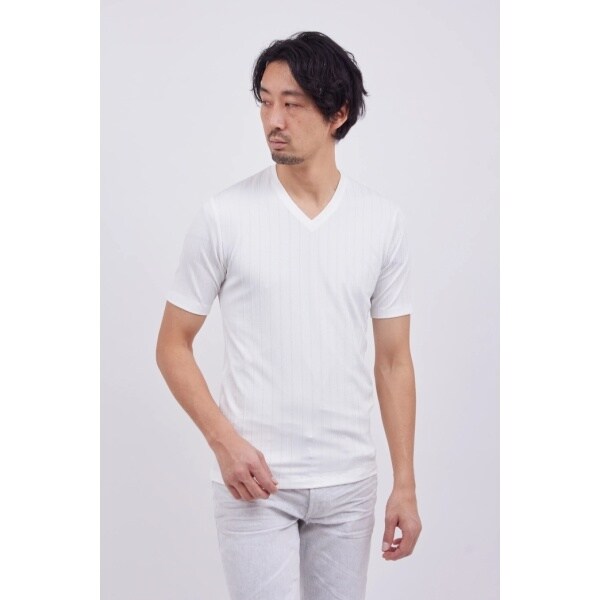 ハイストリート(HIGH STREET)/HIGH STREET∴リネアJQハンソデVネック ハイストリート(HIGH STREET)/HIGH STREET∴リネアJQハンソデVネック