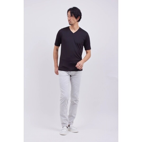 ハイストリート(HIGH STREET)/HIGH STREET∴リネアJQハンソデVネック ハイストリート(HIGH STREET)/HIGH STREET∴リネアJQハンソデVネック