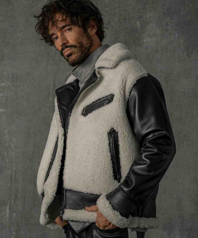 シーディーエム バイ カルぺディエム（CDM BY CARPEDIEM）/C DIEM ムートン Wライダースジャケット