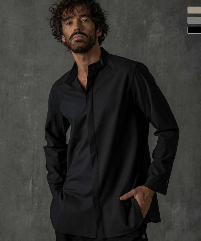 シーディーエム バイ カルぺディエム（CDM BY CARPEDIEM）/C DIEM バンドカラーシャツ