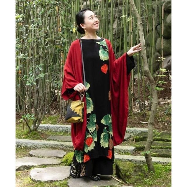 カヤ（kaya）/【カヤ】【ＵＶカット加工】鬼灯羽織付きワンピース