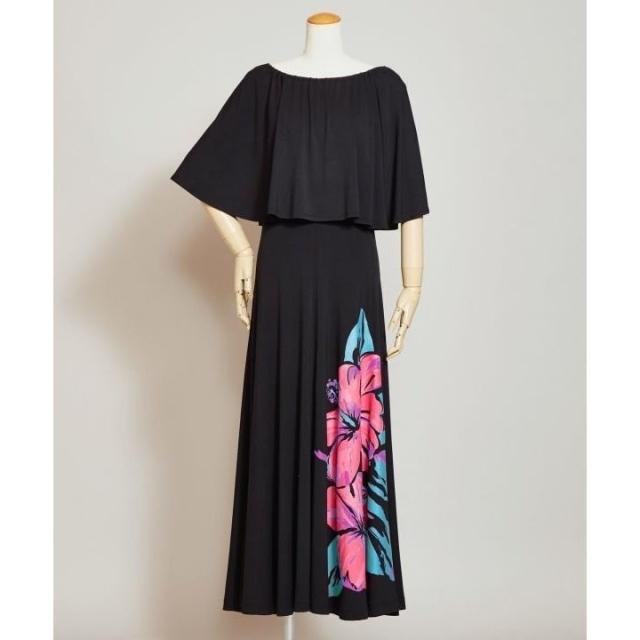 マウナロア（maunaloa）/【マウナロア】ハイビケープ＆フレアーワンピース