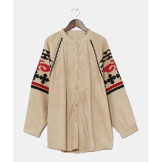 チャイハネ（CAYHANE）/【チャイハネ】ロギータ刺繍バンドカラーシャツ