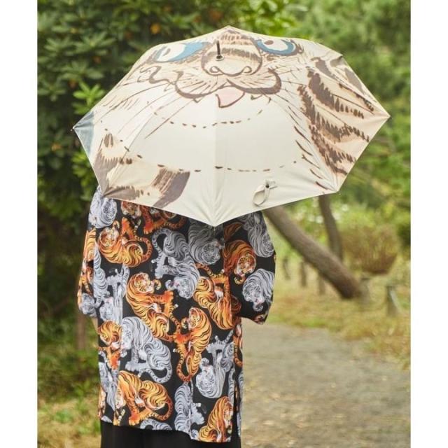 カヤ（kaya）/【カヤ】【遮光率90％以上】獣面相日傘（晴雨兼用）