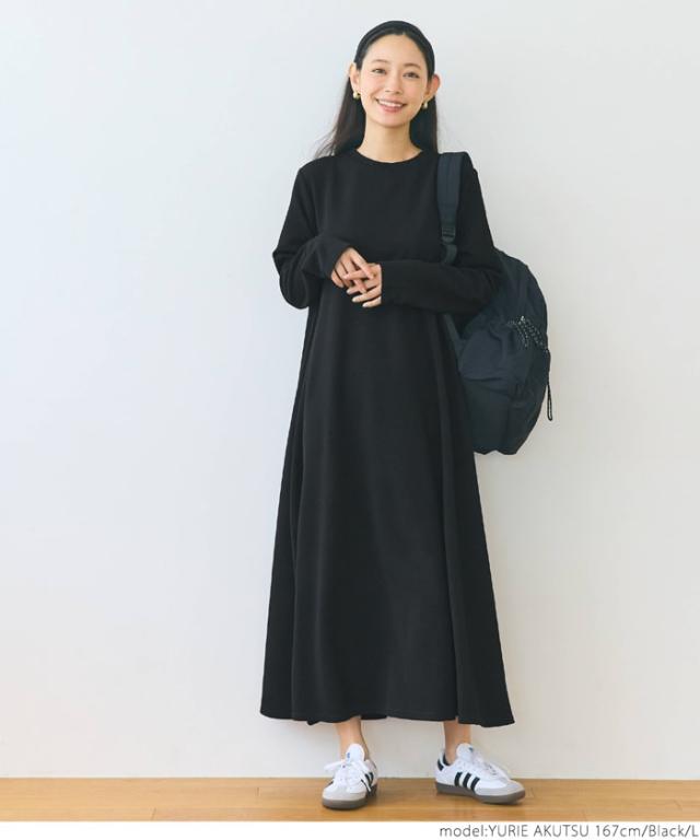 コカ（coca）/【エンボス加工 】長袖 Aラインワンピース 全5色の通販は