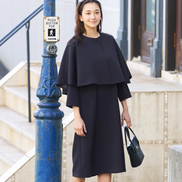 コカ（coca）/ケープ付き ワンピースの通販はひざ丈