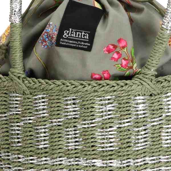 グレンタ/「ｇｌａｎｔａ」図鑑フラワープリント巾着かごバッグの通販