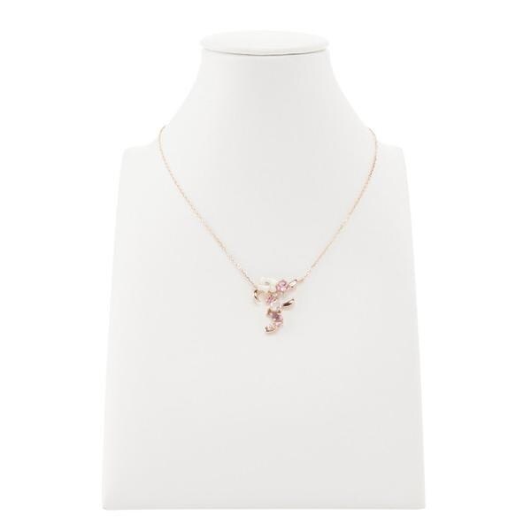 サマンサティアラ　フラワーレターズ　イニシャルネックレス K18 SPG フラワーレターズイニシャルネックレス 小 (W)(40cm K18