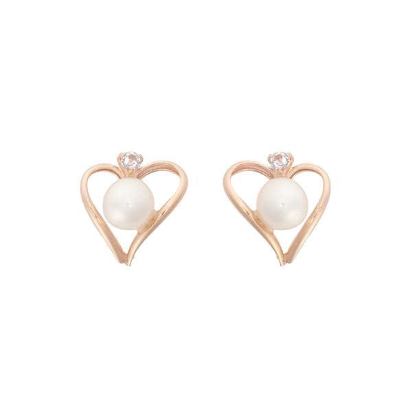 サマンサティアラ（samantha tiara）/K10 PG パールハートピアス≪6月 誕生石≫