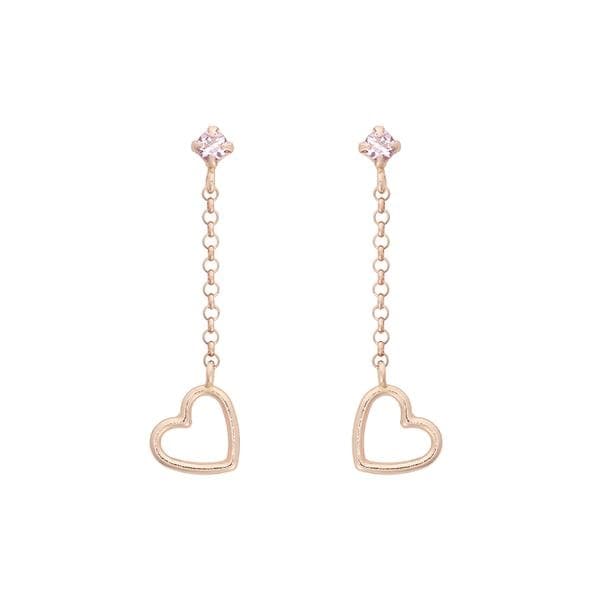 サマンサティアラ（samantha tiara）/K10 PG チェーンハートピアス≪9月 誕生石≫