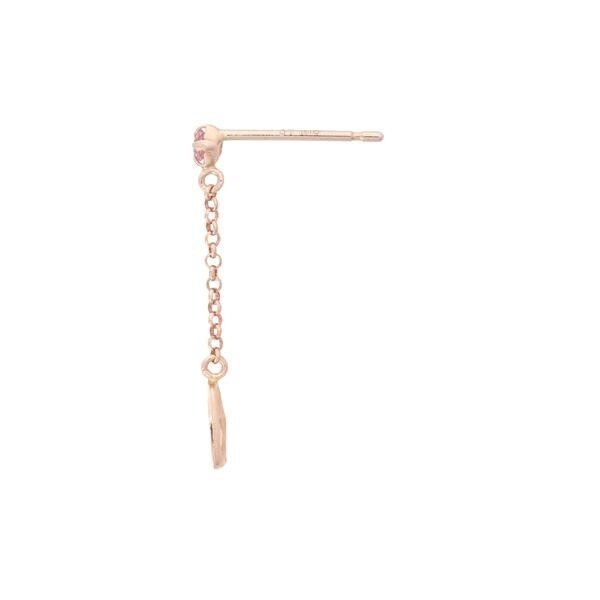 サマンサティアラ（samantha tiara）/K10 PG チェーンハートピアス≪9月 誕生石≫