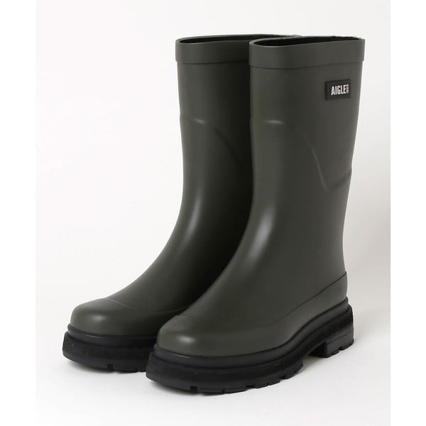エーグル（AIGLE）/チャンキーヒール ミッドレインラバーブーツ_1
