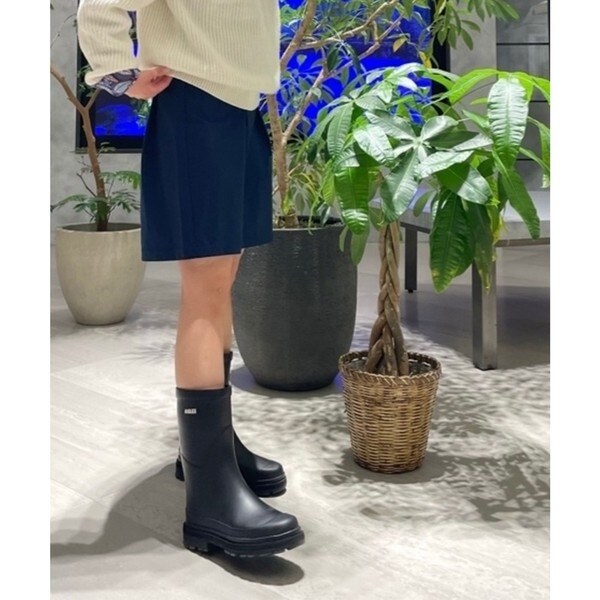 エーグル（AIGLE）/チャンキーヒール ミッドレインラバーブーツ_7