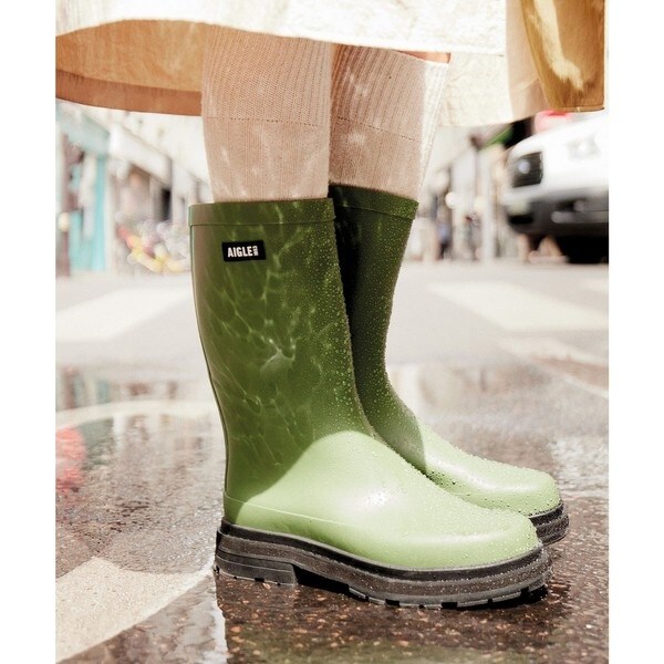 エーグル（AIGLE）/チャンキーヒール ミッドレインラバーブーツ_11