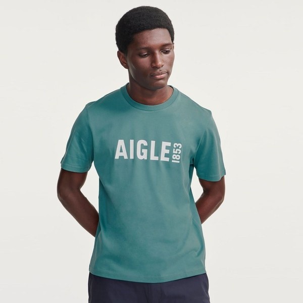 エーグル（AIGLE）/ロゴプリントストレッチTシャツ