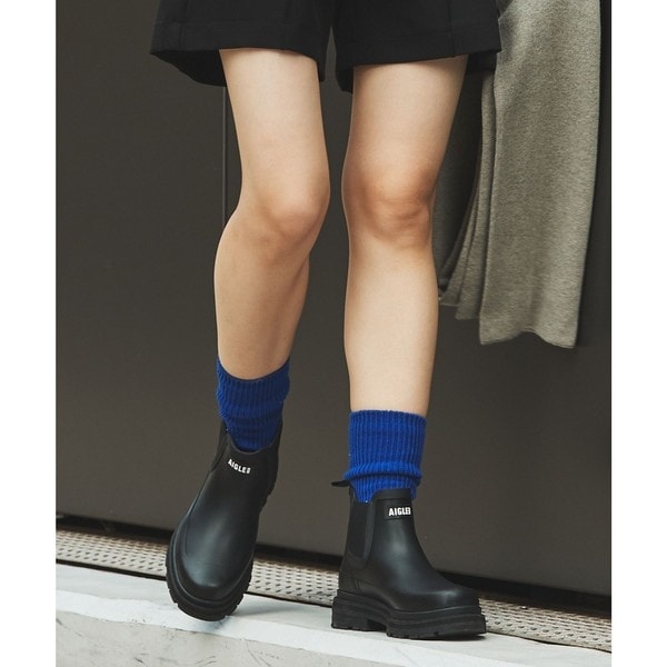 エーグル（AIGLE）/厚底 防水 ソフトレイン2 ラバーブーツ / チェルシーブーツ