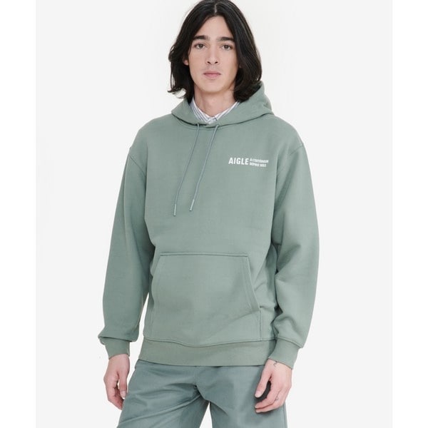 エーグル（AIGLE）/オーガニックコットン ワンポイントロゴ プルオーバースウェットパーカ