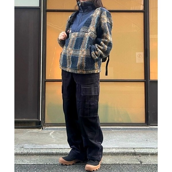 エーグル（AIGLE）/裾ドロストコード ハイネック ハーフジップ シェルパフリース / ボアブルゾンの通販は