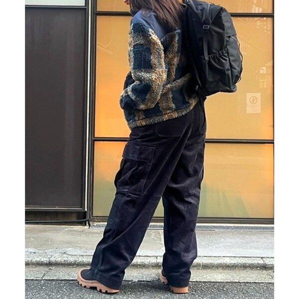 エーグル（AIGLE）/裾ドロストコード ハイネック ハーフジップ シェルパフリース / ボアブルゾンの通販は