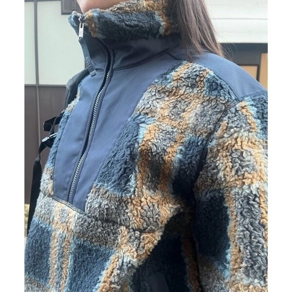 エーグル（AIGLE）/裾ドロストコード ハイネック ハーフジップ シェルパフリース / ボアブルゾンの通販は