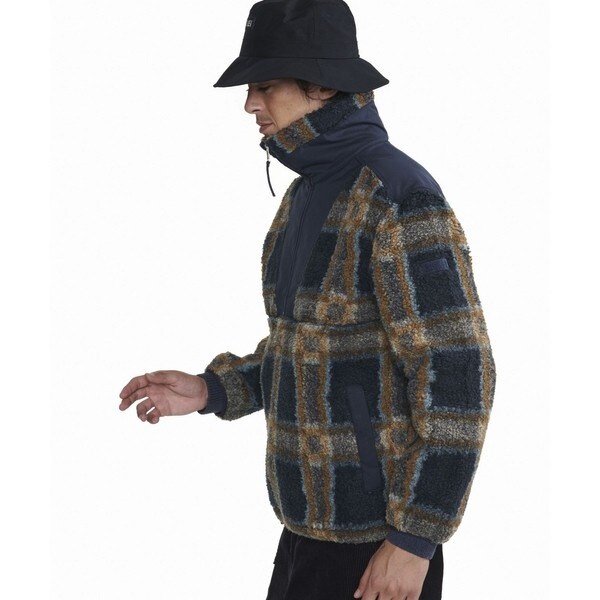 エーグル（AIGLE）/裾ドロストコード ハイネック ハーフジップ シェルパフリース / ボアブルゾンの通販は