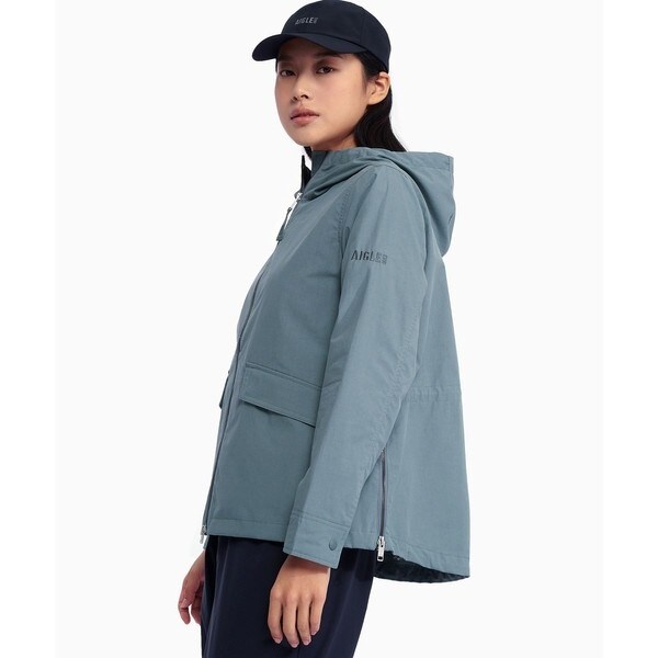 エーグル（AIGLE）/UPF40 UVカット オーガニックコットン フーデッドジャケット_10