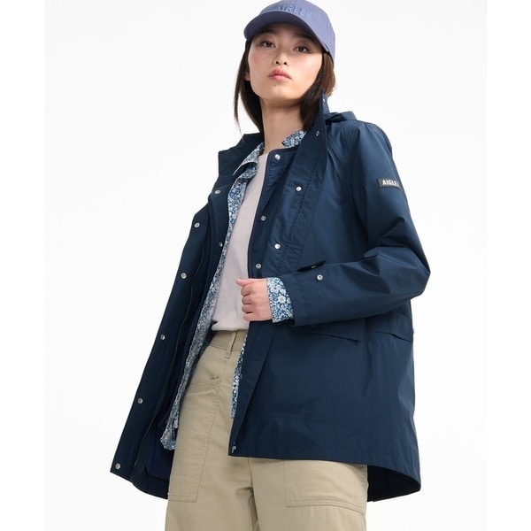 エーグル（AIGLE）/防風 防水 透湿 GORE−TEX ゴアテックス 2レイヤー フーデッドコート / フード取り外し可