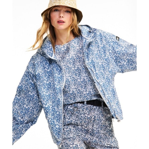 エーグル（AIGLE）/撥水リバティプリントフーデッドジャケット_2