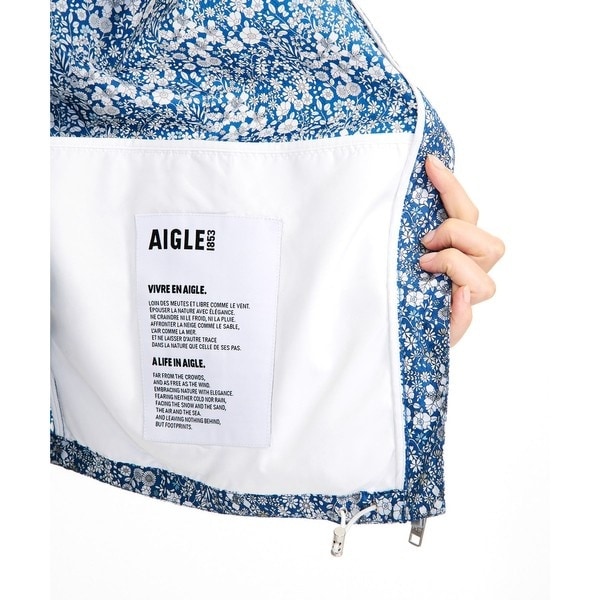 エーグル（AIGLE）/撥水リバティプリントフーデッドジャケット_8
