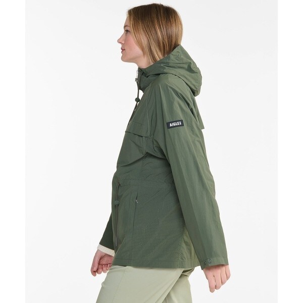 エーグル（AIGLE）/軽量 撥水 UVカット パッカブル ライトウェイトフーデッドナイロンジャケット