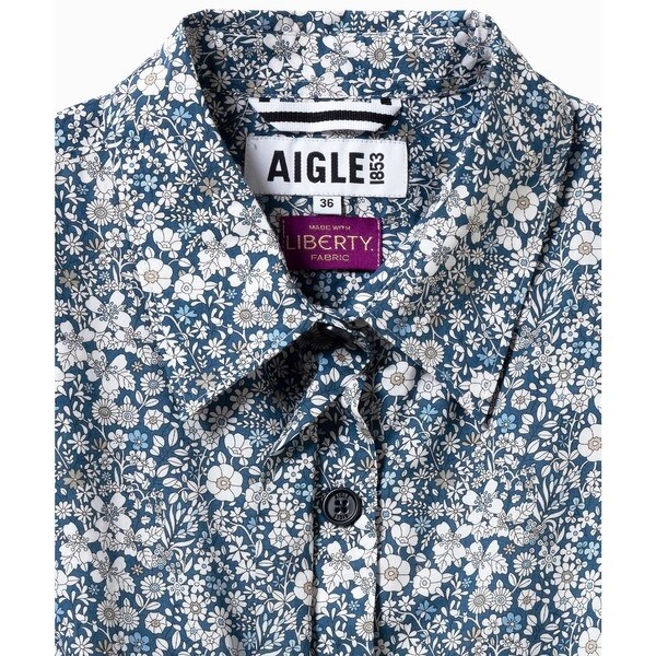 エーグル（AIGLE）/花柄 フラワー リバティロングシャツドレス / シャツワンピース_4