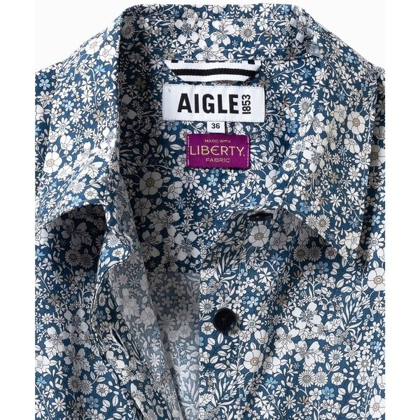 エーグル（AIGLE）/花柄 フラワー リバティロングシャツドレス / シャツワンピース_5