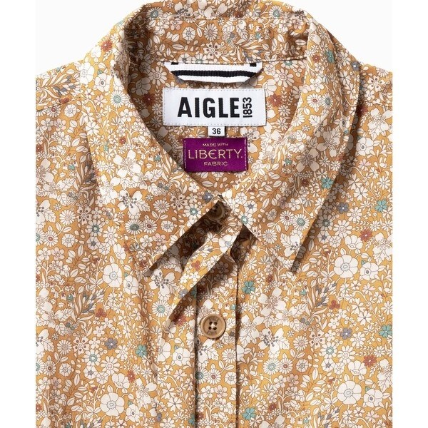 エーグル（AIGLE）/花柄 フラワー リバティロングシャツドレス / シャツワンピース_14