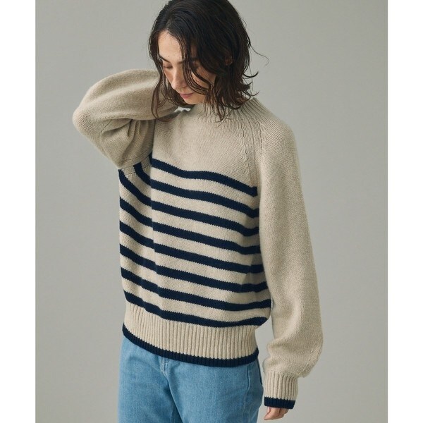 エーグル（AIGLE）/ウールブレンド ボーダーニットモックネックセーター_2