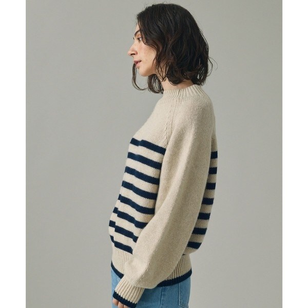 エーグル（AIGLE）/ウールブレンド ボーダーニットモックネックセーター_3