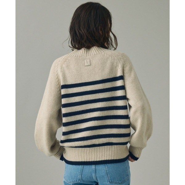 エーグル（AIGLE）/ウールブレンド ボーダーニットモックネックセーター_4