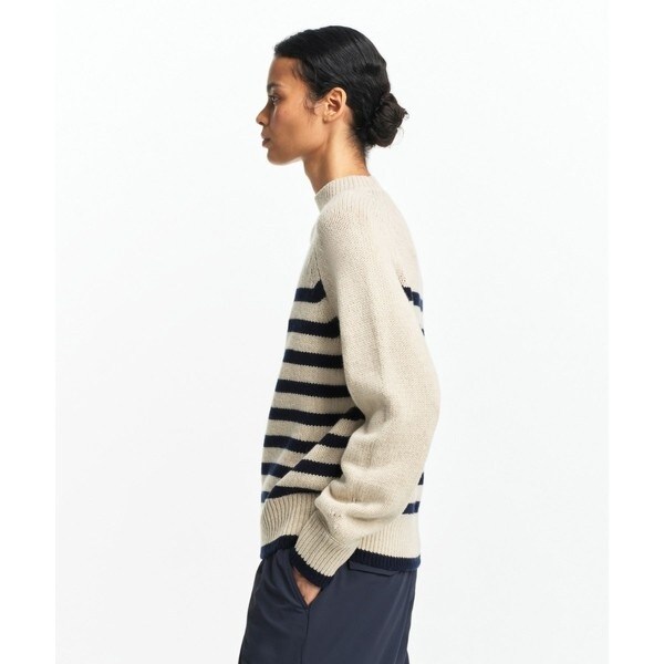 エーグル（AIGLE）/ウールブレンド ボーダーニットモックネックセーター_10