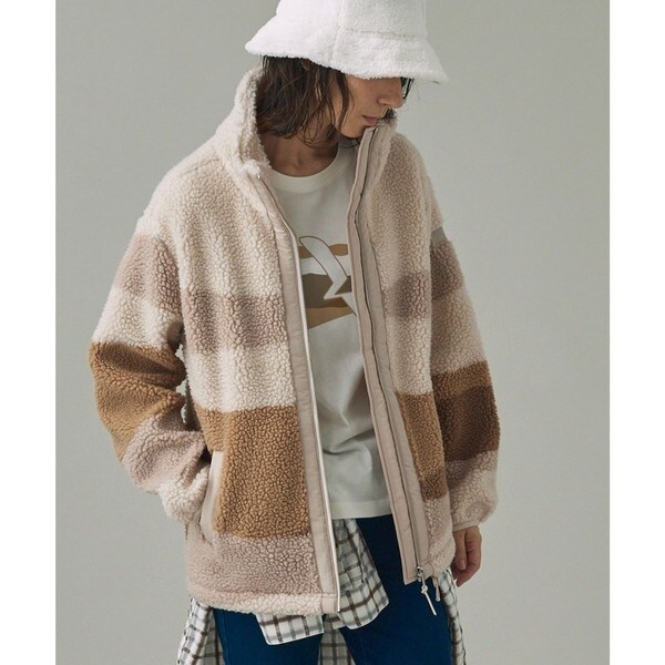 エーグル（AIGLE）/ジップアップシェルパフリース ジップアップボアブルゾン