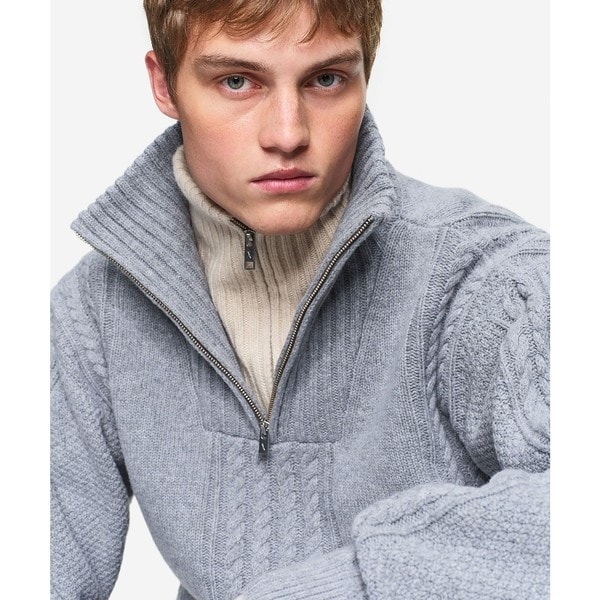 エーグル（AIGLE）/ケーブルニット オーバーサイズハーフジップセーター